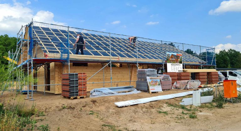 Blockhaus Baustelle von Fullwood in Gerswalde, September 2023