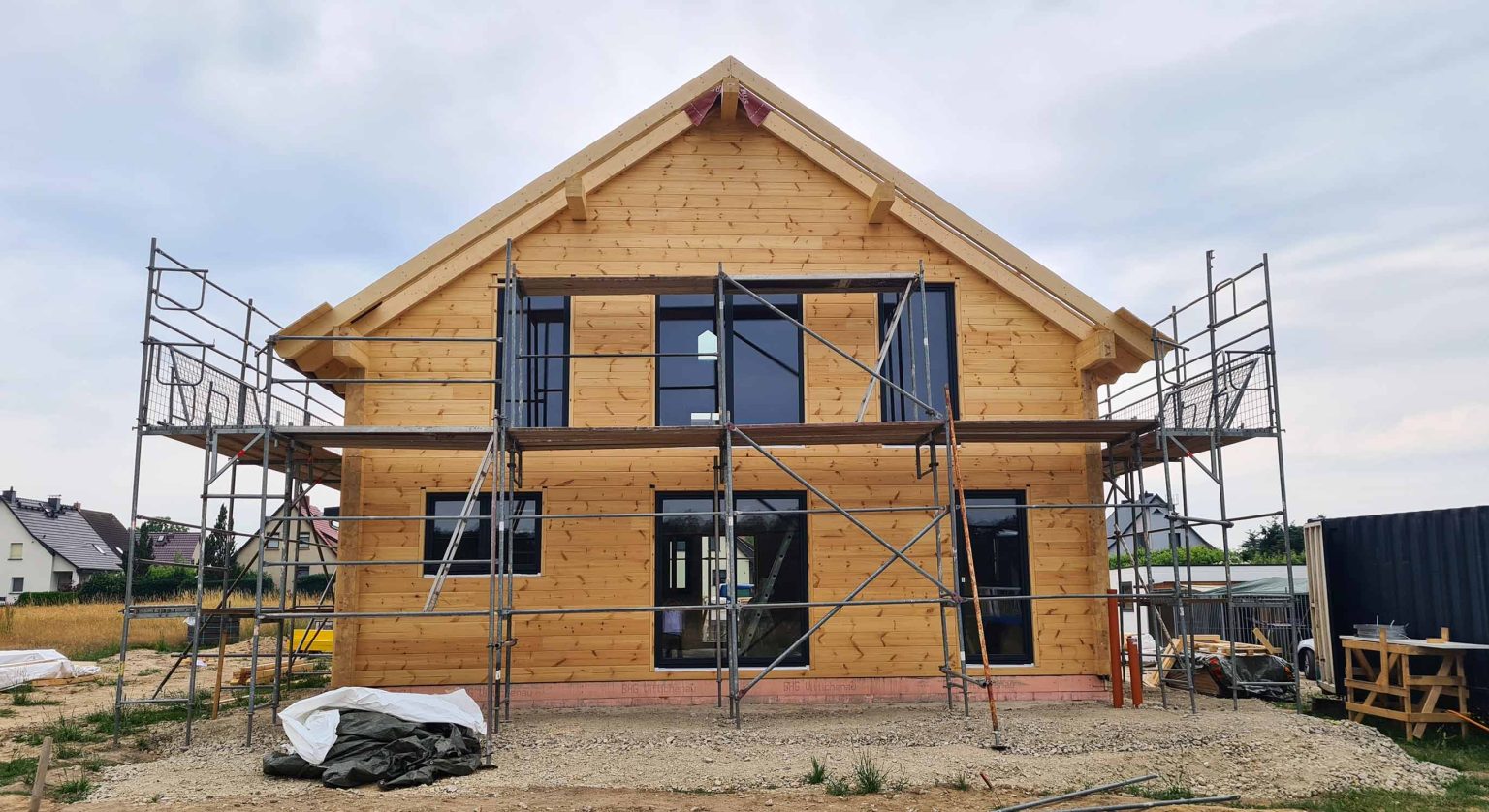 neues Blockhaus von Fullwood bei Bautzen Aug. 2023