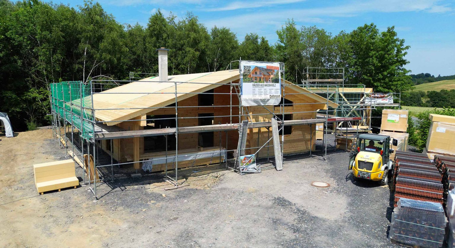 Blockhaus eingeschossig ökologisch und nachhaltig bauen ohne Dämmung