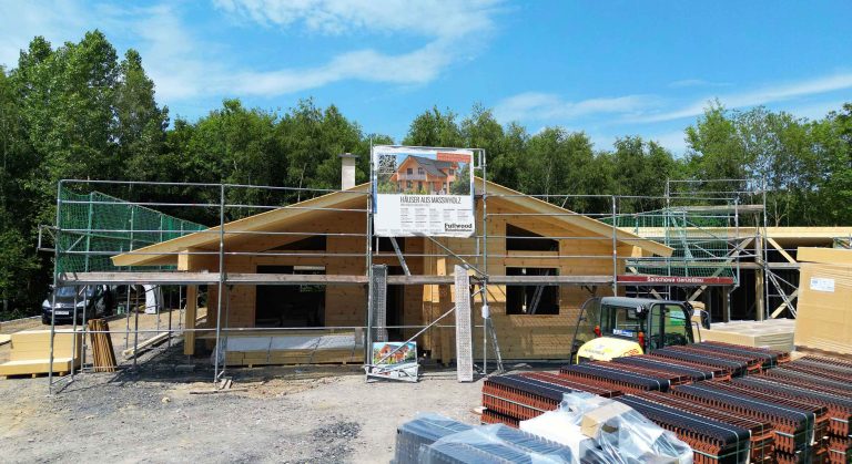 eingeschossiges Blockhaus ökologisch & nachhaltig bauen ohne zusätzliche Dämmung