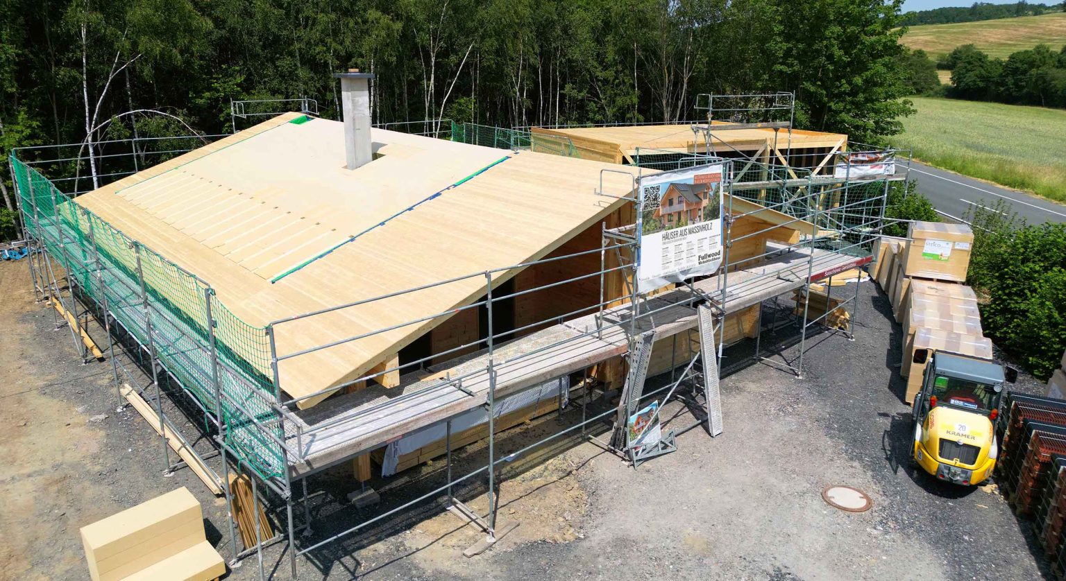 eingeschossiges Blockhaus ökologisch bauen ohne zusätzliche Dämmung