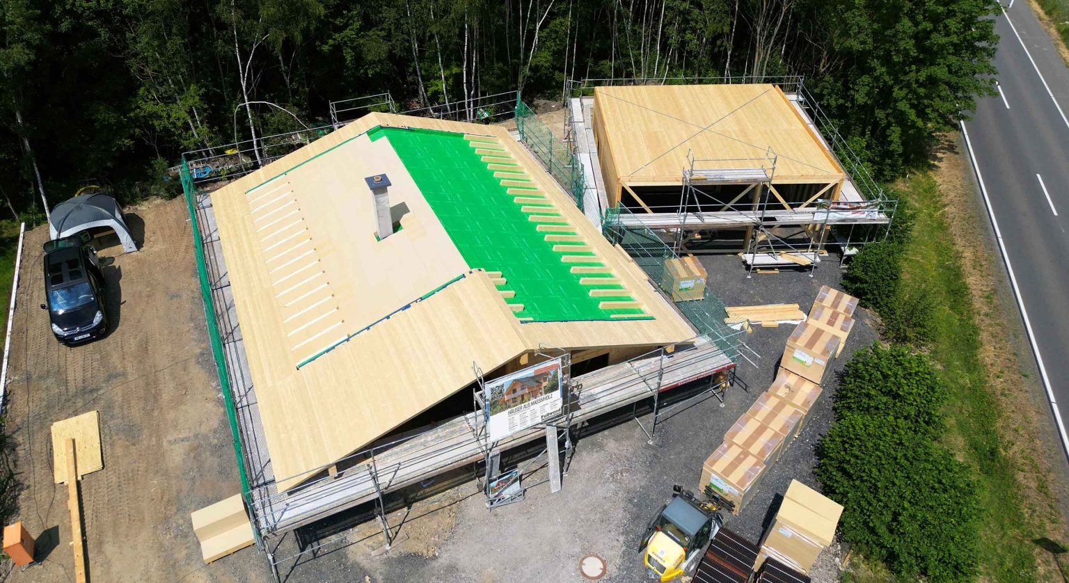 Blockhaus Bungalow nachhaltig bauen ohne zusätzliche Dämmung