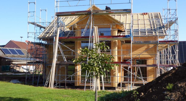Fullwood Blockhaus Baustelle bei Crailsheim, November 2023