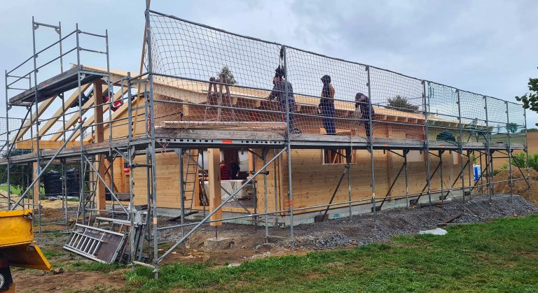 Blockhaus Baustelle bei Dresden, November 2023