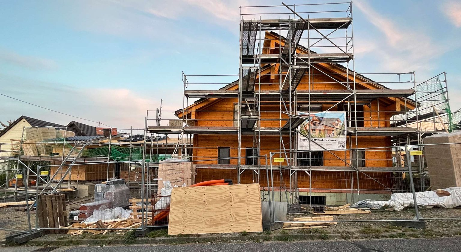 Fullwood baut Blockhaus im Westerwald Nov. 2023